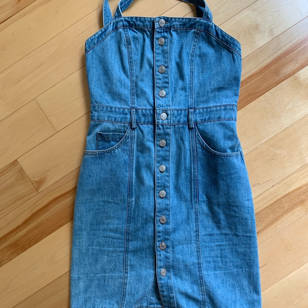 Denim mini dress